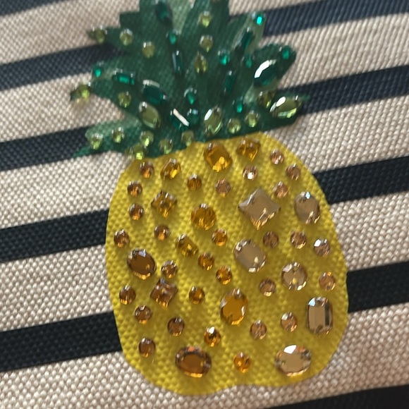NWT Kate Spade pineapple wristlet with stripes and gems - Picture 10 of 10